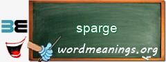 WordMeaning blackboard for sparge